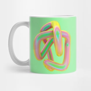 Pastel pink 3D holographic swerl Mug